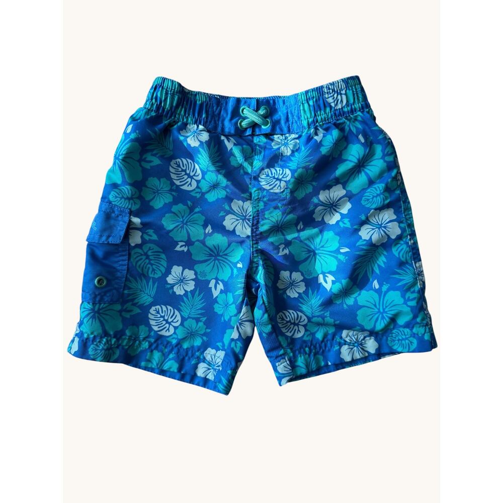 U-Skinz UPF 50+ Swim Trunks Hibiscus Floral Boys 3T
